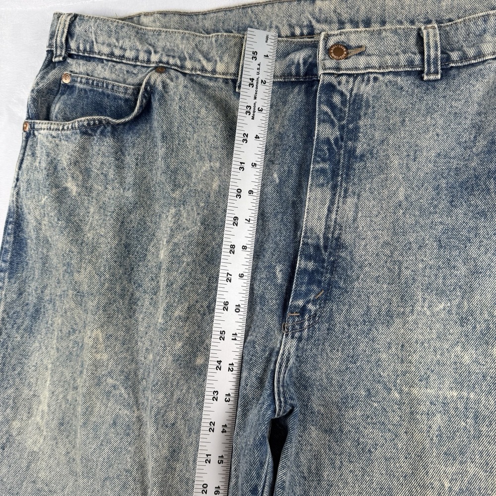 Vintage 80s 90s Long Haul Jeans Men's 44x31 Acid Wash Blue Boot Cut Denim Cowboy - Picture 5 of 8